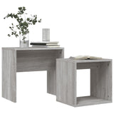 Tables basses gigognes 2 pcs sonoma gris bois d'ingénierie