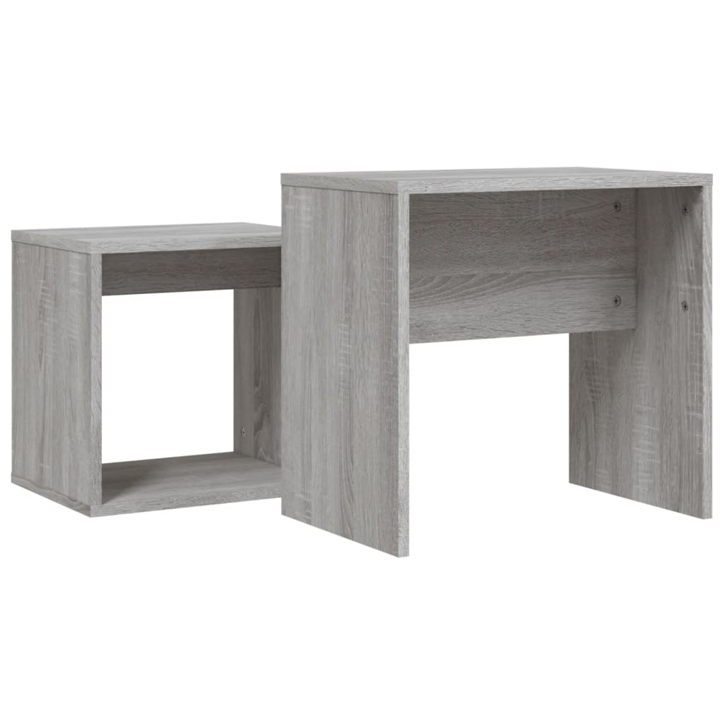 Tables basses gigognes 2 pcs sonoma gris bois d'ingénierie