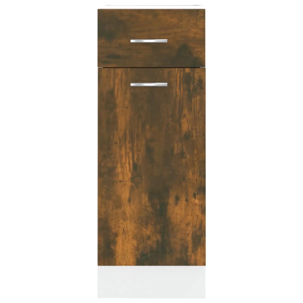 Armoire de plancher à tiroir Chêne fumé 30x46x81,5 cm