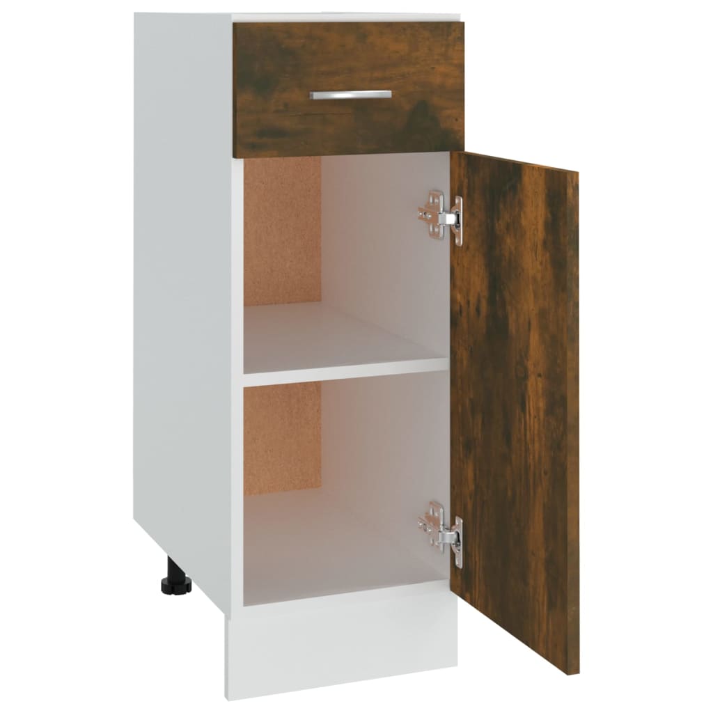 Armoire de plancher à tiroir Chêne fumé 30x46x81,5 cm