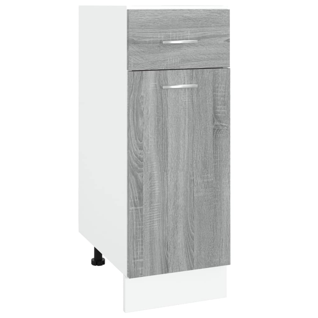 Armoire de plancher à tiroir Sonoma gris 30x46x81,5 cm