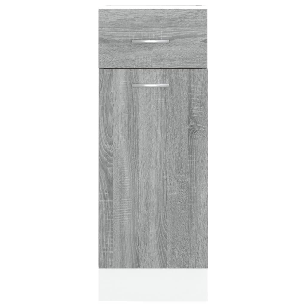 Armoire de plancher à tiroir Sonoma gris 30x46x81,5 cm