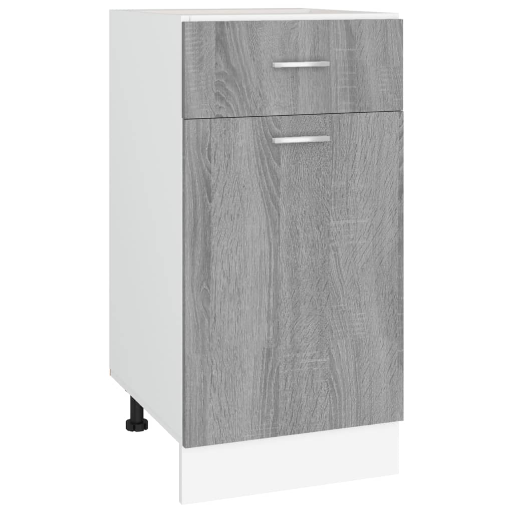 Armoire de plancher à tiroir Sonoma gris 40x46x81,5 cm