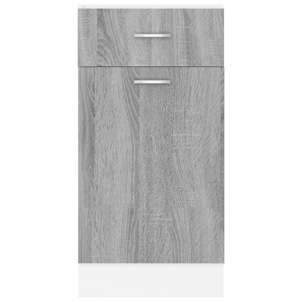 Armoire de plancher à tiroir Sonoma gris 40x46x81,5 cm