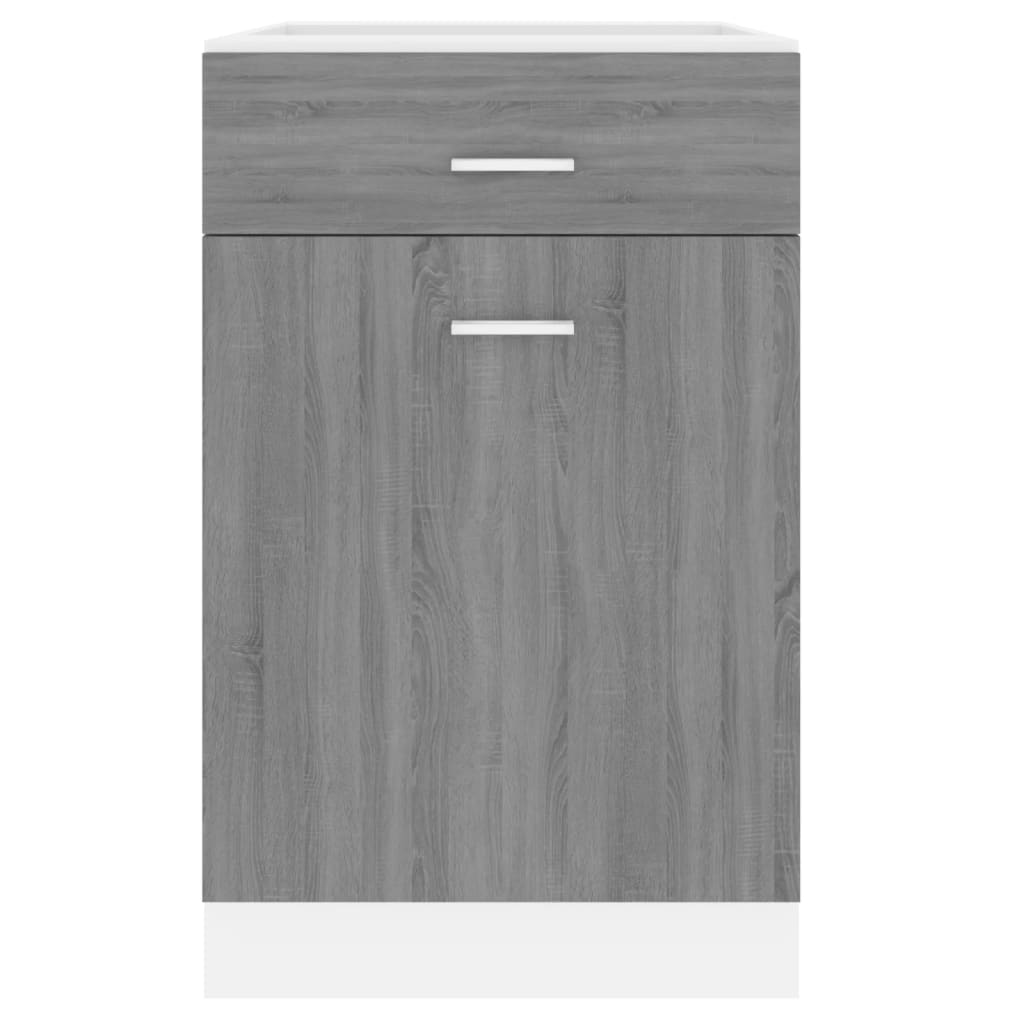 Armoire de plancher à tiroir Sonoma gris 50x46x81,5 cm