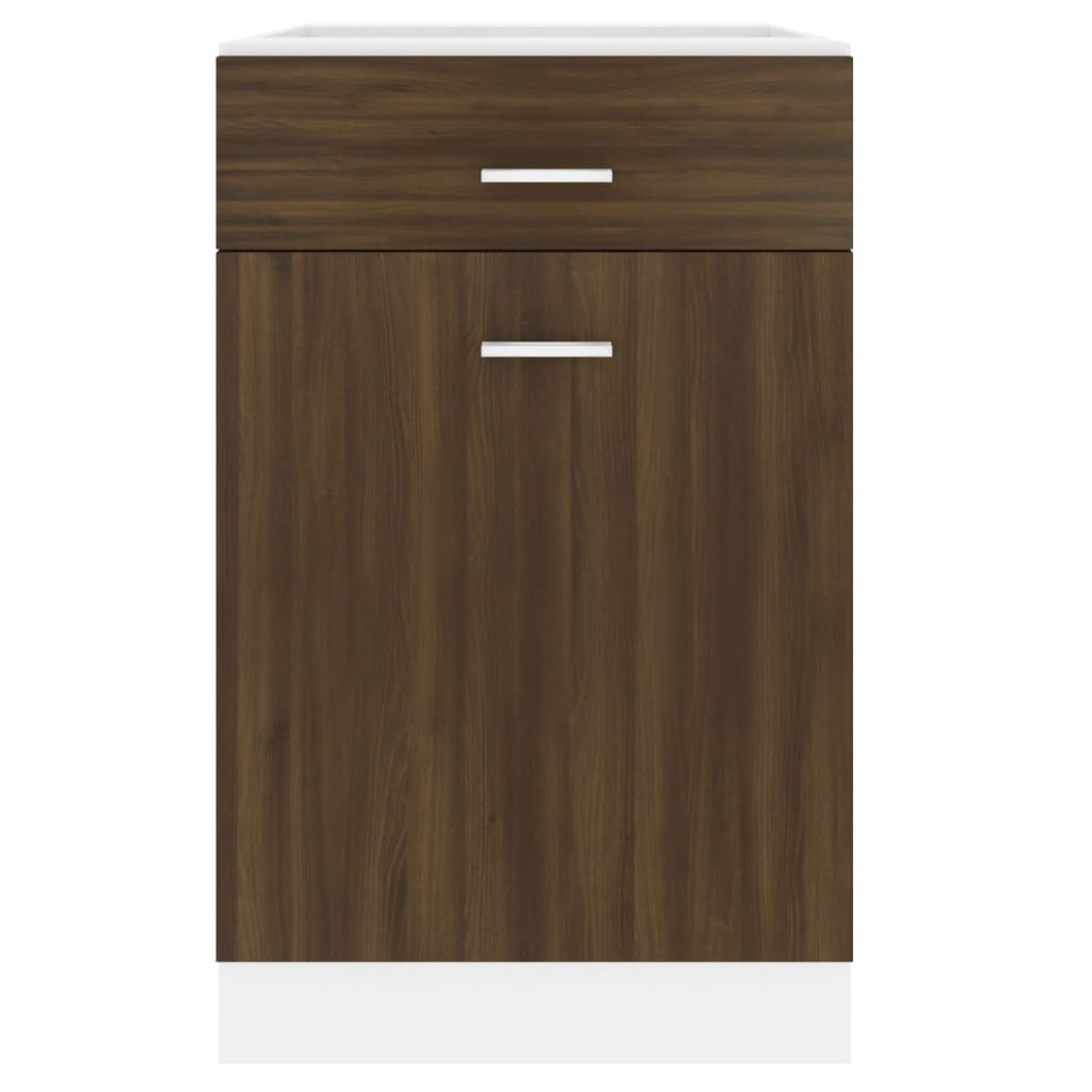 Armoire de plancher à tiroir Chêne marron 50x46x81,5 cm