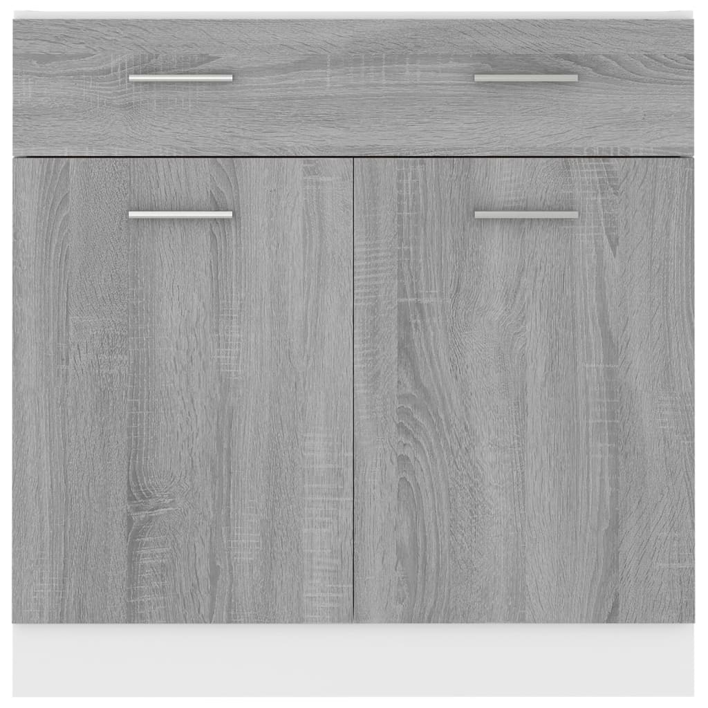 Armoire de plancher à tiroir Sonoma gris 80x46x81,5 cm