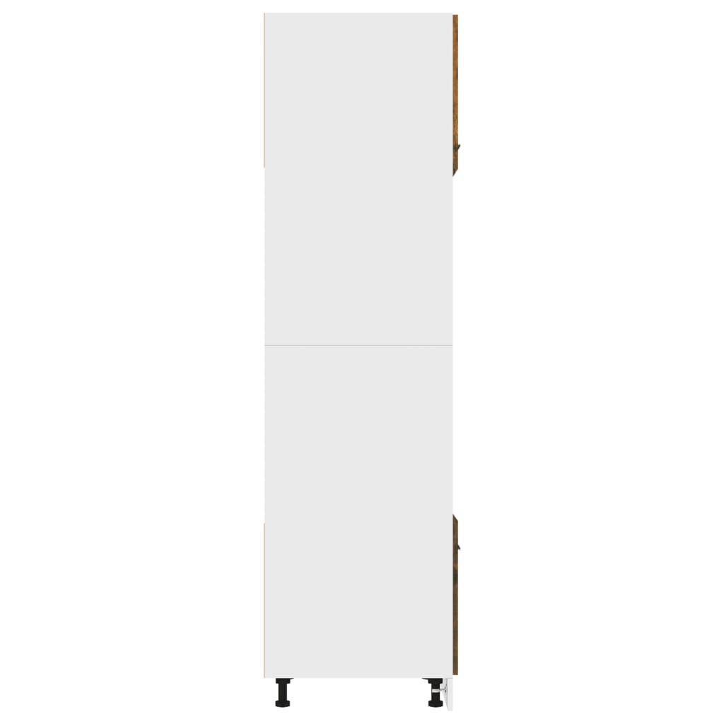 Armoire à micro-ondes Chêne fumé 60x57x207 cm Bois d'ingénierie