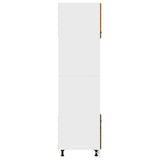 Armoire à micro-ondes Chêne fumé 60x57x207 cm Bois d'ingénierie