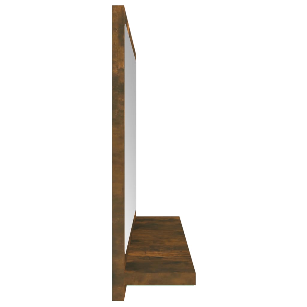 Miroir de bain Chêne fumé 40x10,5x37 cm Bois d'ingénierie