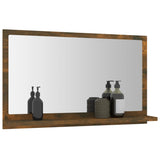 Miroir de bain Chêne fumé 60x10,5x37 cm Bois d'ingénierie