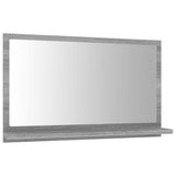 Miroir de bain Sonoma gris 60x10,5x37 cm Bois d'ingénierie