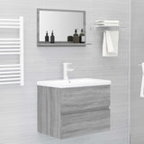 Miroir de bain Sonoma gris 60x10,5x37 cm Bois d'ingénierie