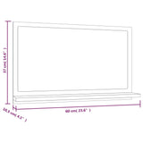 Badspiegel Braune Eiche 60x10,5x37 cm Holzwerkstoff