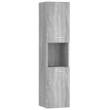 Sonoma gray bathroom cabinet 30x30x130 cm Engineered wood