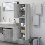 Sonoma gray bathroom cabinet 30x30x130 cm Engineered wood