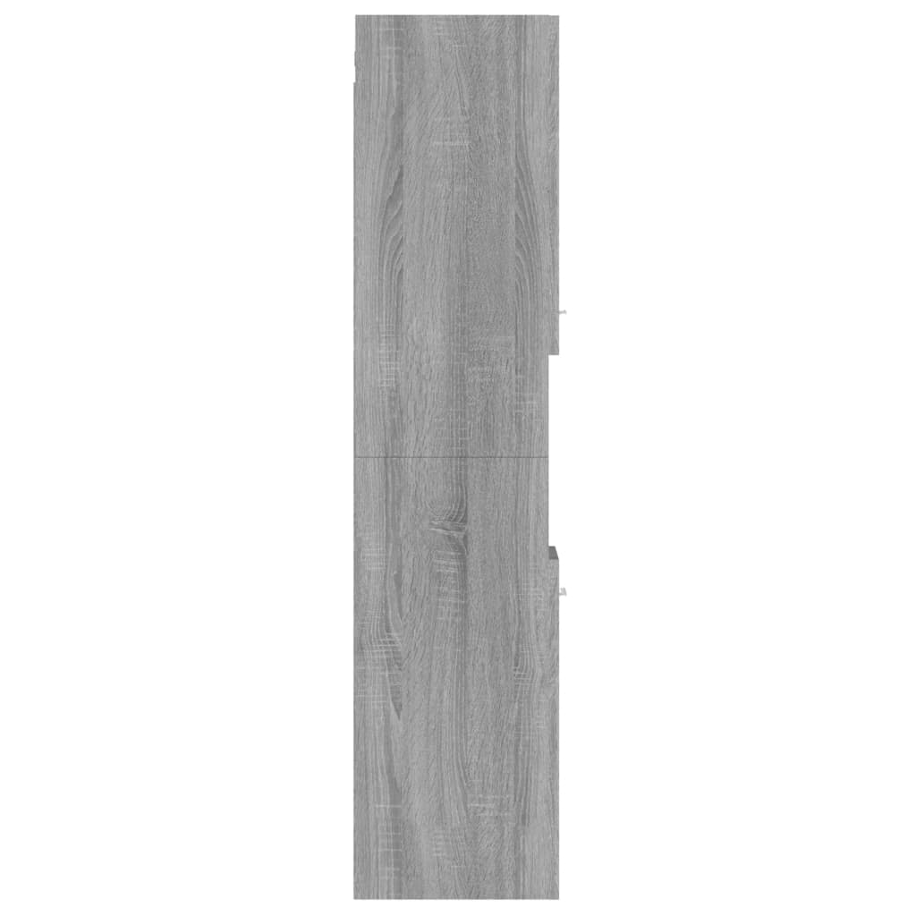 Armoire de bain Sonoma gris 30x30x130 cm Bois d'ingénierie