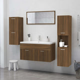 Armoire de bain Chêne marron 30x30x130 cm Bois d'ingénierie