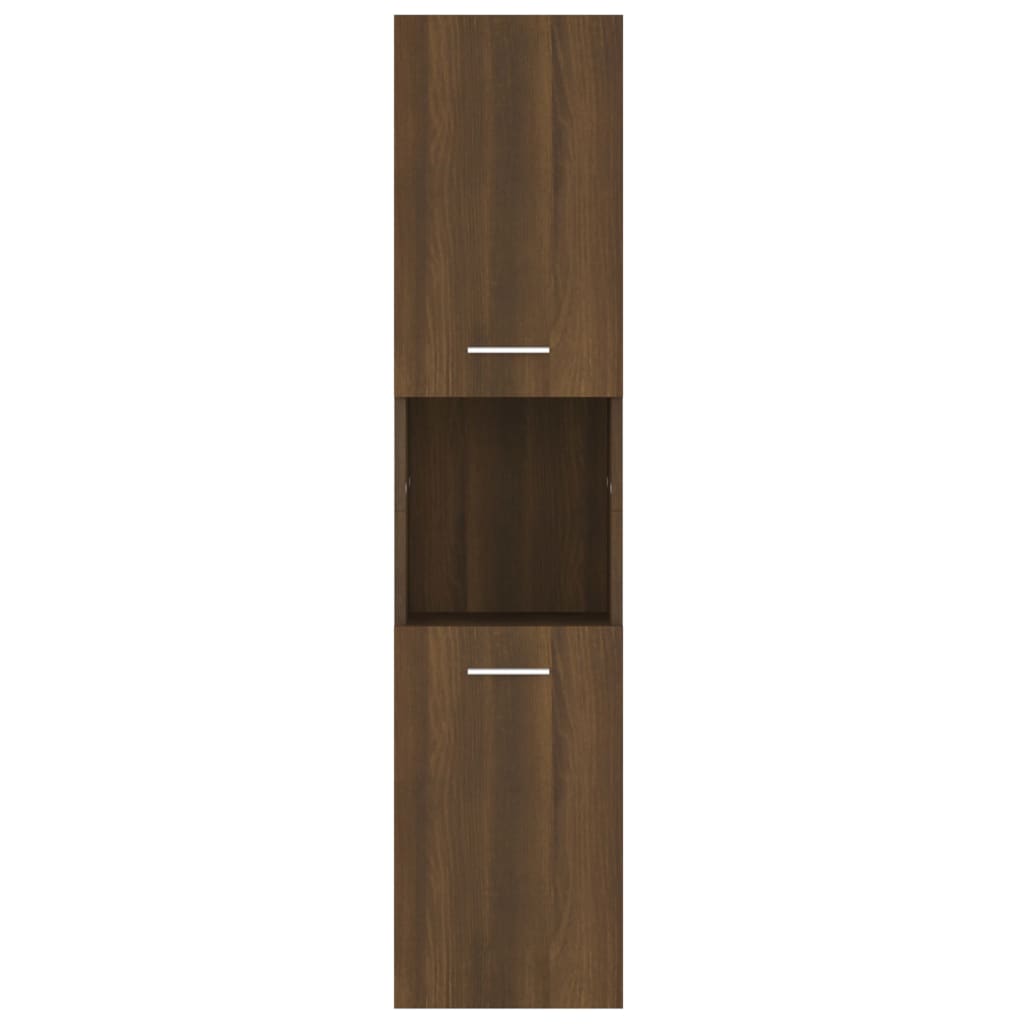 Bathroom cabinet Brown oak 30x30x130 cm Engineered wood