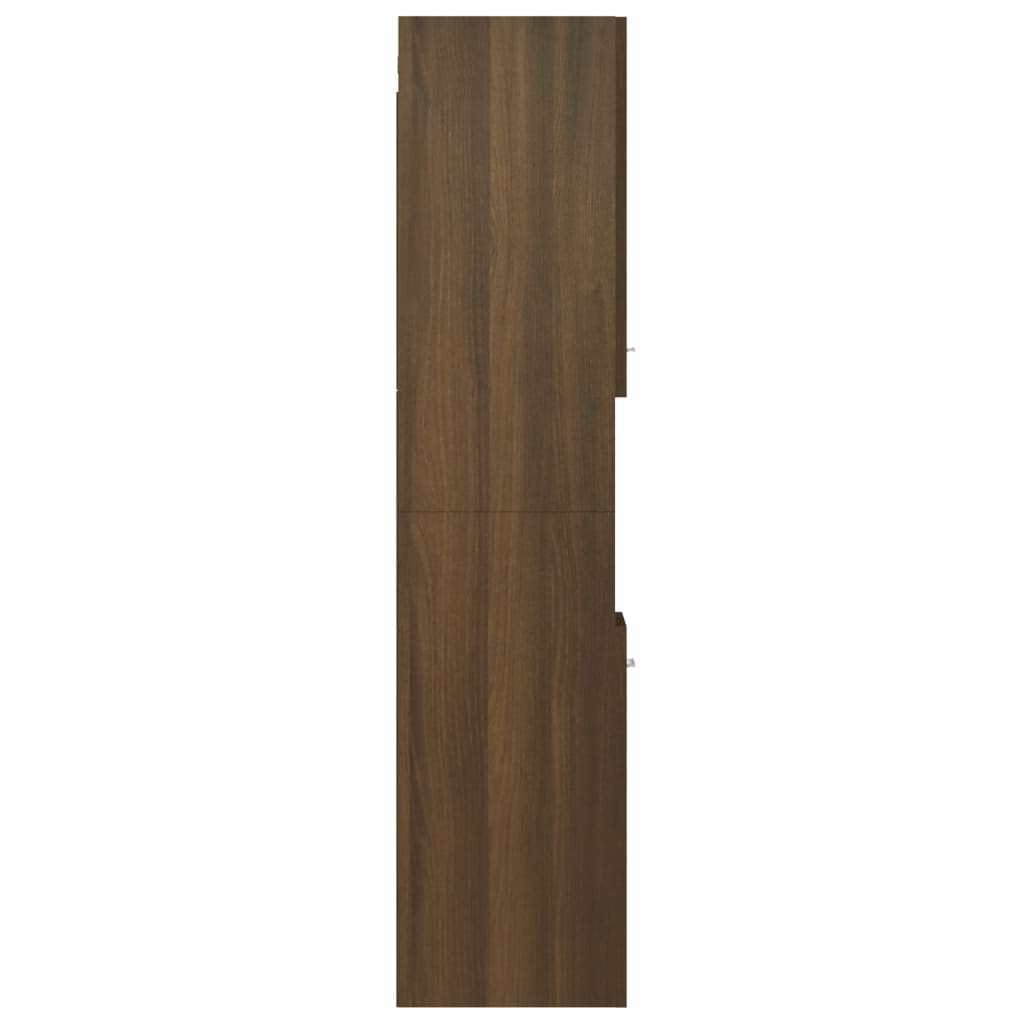 Armoire de bain Chêne marron 30x30x130 cm Bois d'ingénierie