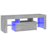 TV cabinet with LED lights sonoma gray 120x35x40 cm