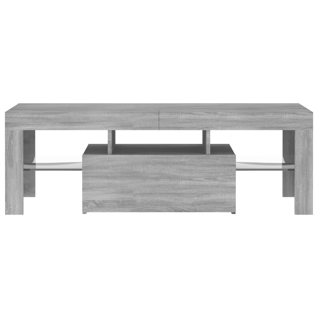 TV cabinet with LED lights sonoma gray 120x35x40 cm