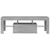 TV cabinet with LED lights sonoma gray 120x35x40 cm