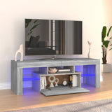 TV cabinet with LED lights sonoma gray 120x35x40 cm