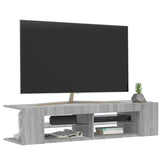 Meuble TV avec lumières LED sonoma gris 135x39x30 cm