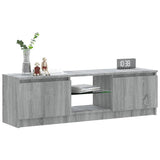 TV cabinet with LED lights sonoma gray 120x30x35.5 cm