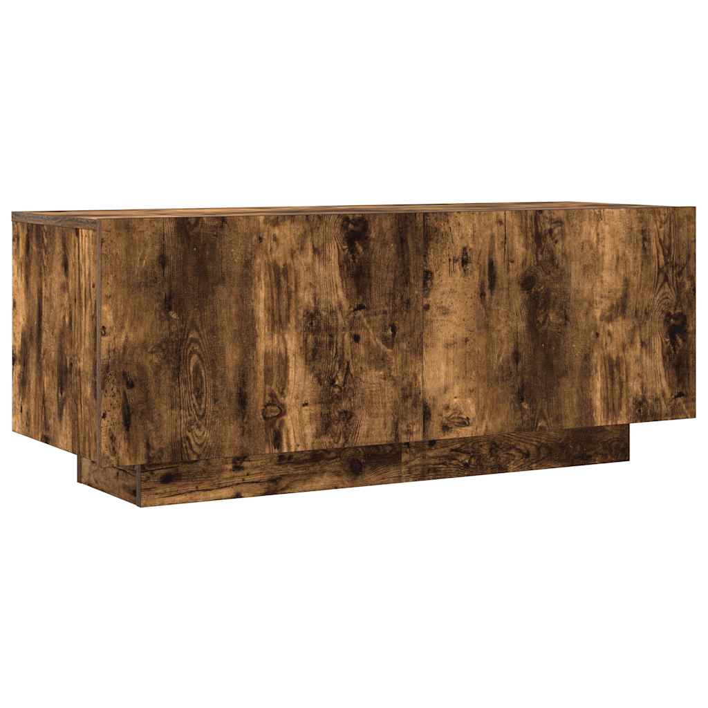 Meuble TV Chêne fumé 100x35x40 cm Bois d'ingénierie