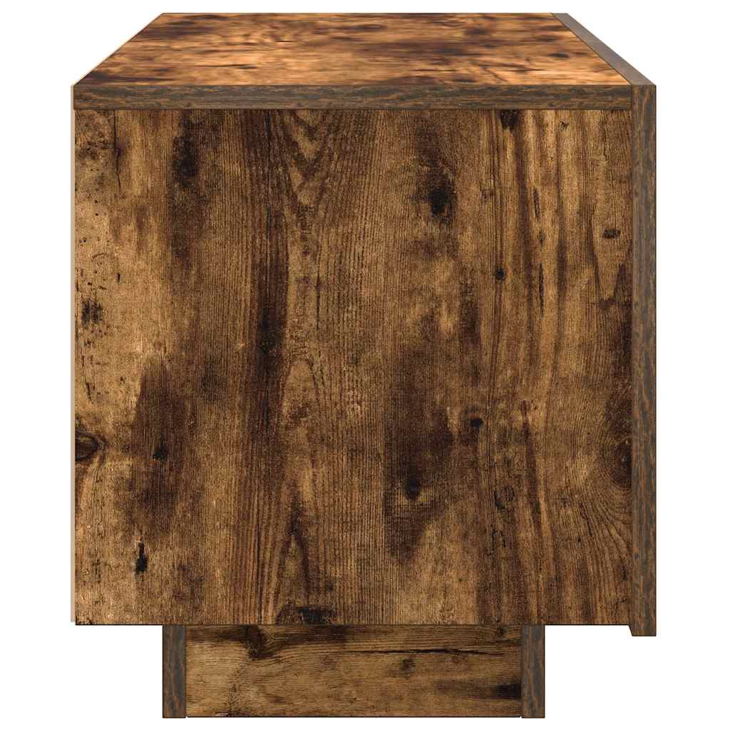 Meuble TV Chêne fumé 100x35x40 cm Bois d'ingénierie