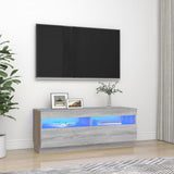 Meuble TV avec lumières LED sonoma gris 100x35x40 cm