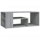 Sonoma grauer Couchtisch 100x50x40 cm Holzwerkstoff