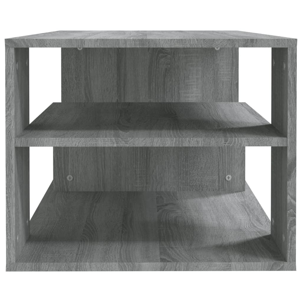 Sonoma grauer Couchtisch 100x50x40 cm Holzwerkstoff