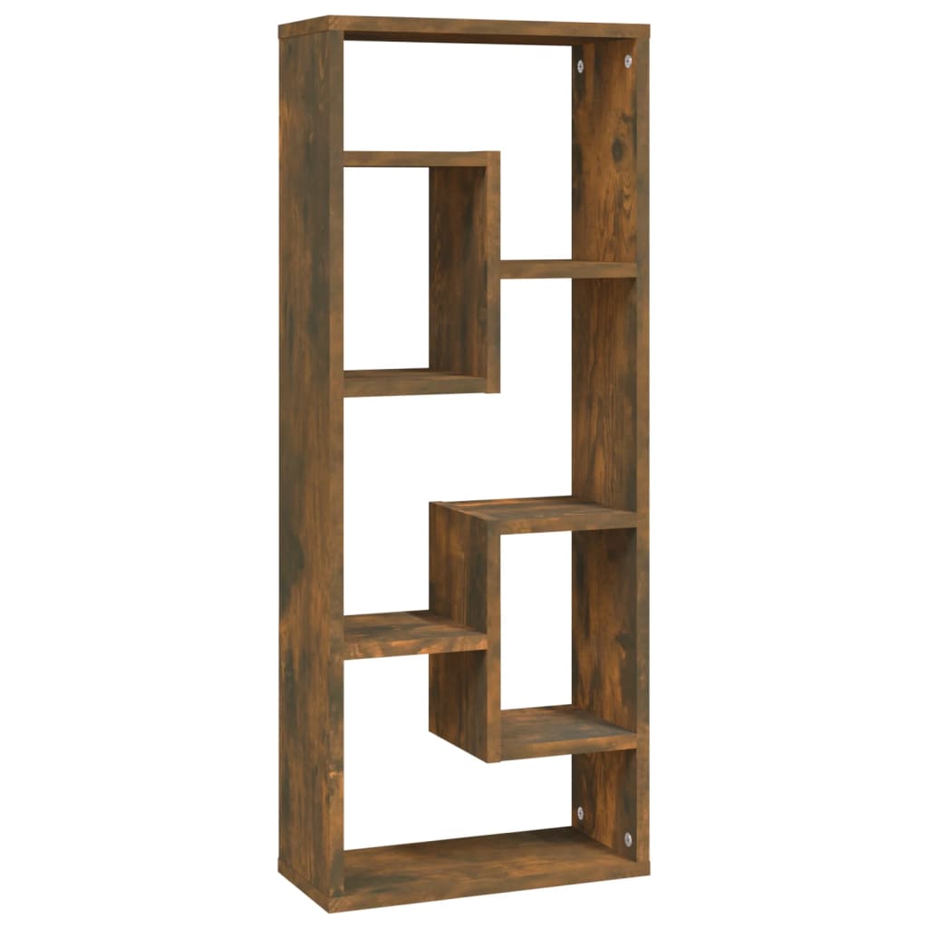 Étagère murale Chêne fumé 36x16x90 cm Bois d'ingénierie