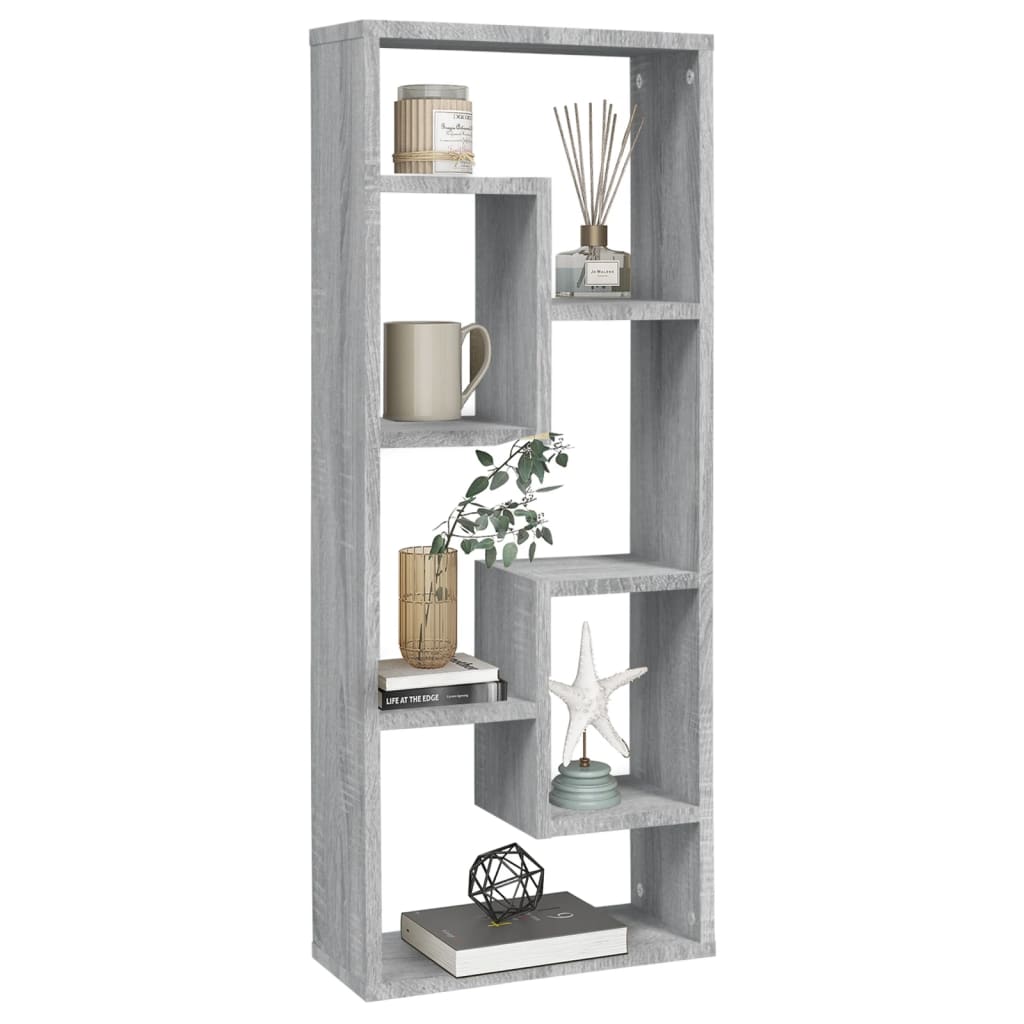 Étagère murale Sonoma gris 36x16x90 cm Bois d'ingénierie