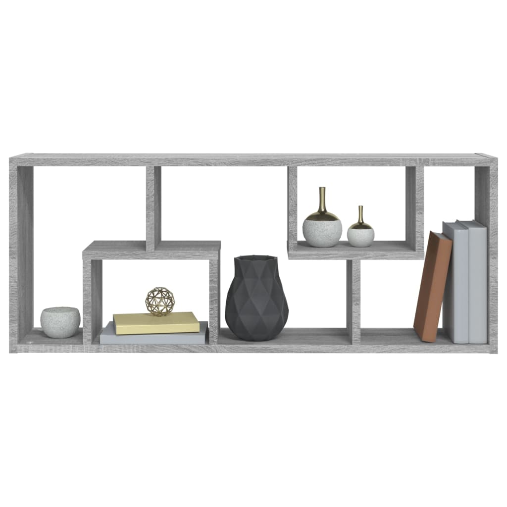 Sonoma wall shelf gray 36x16x90 cm Engineered wood