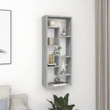 Sonoma wall shelf gray 36x16x90 cm Engineered wood