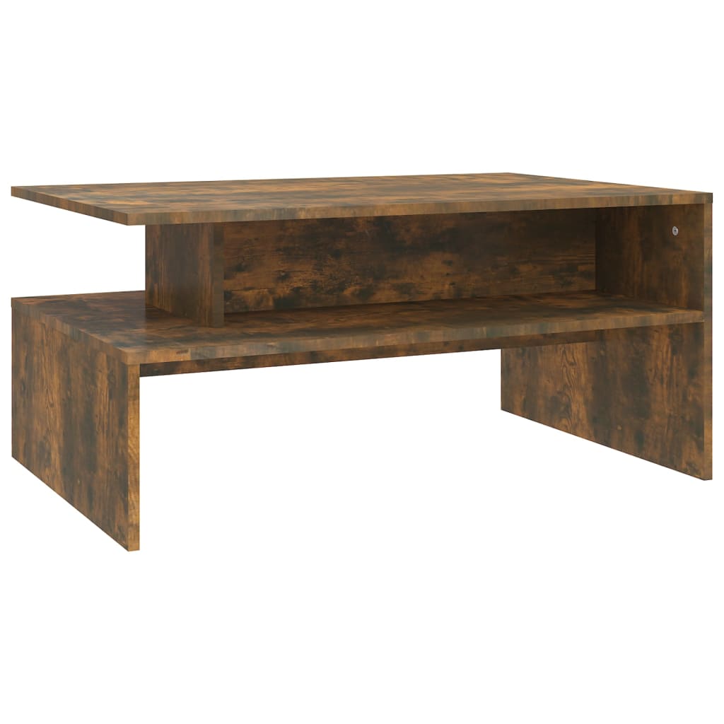 Table basse Chêne fumé 90x60x42,5 cm Bois d'ingénierie