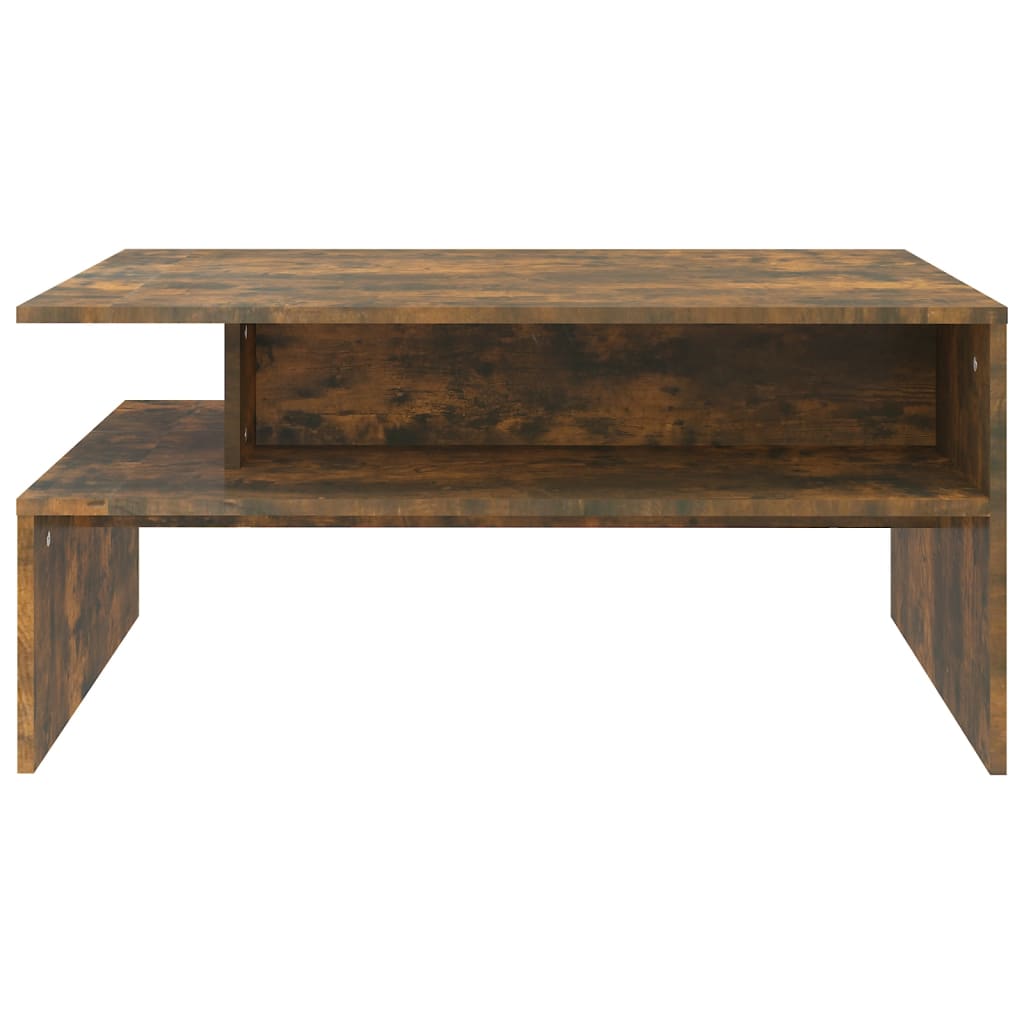 Table basse Chêne fumé 90x60x42,5 cm Bois d'ingénierie