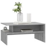 Table basse Sonoma gris 90x60x42,5 cm Bois d'ingénierie