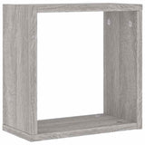 Étagères cube murales 2 pcs sonoma gris 30x15x30 cm