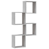 Étagères cube murales 4 pcs sonoma gris 30x15x30 cm