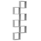 Étagères cube murales 6 pcs sonoma gris 30x15x30 cm