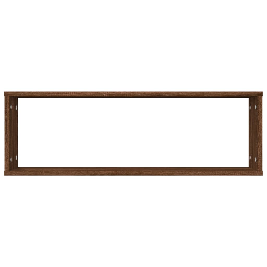 Étagères murales cubiques 2 pcs Chêne marron 80x15x26,5 cm