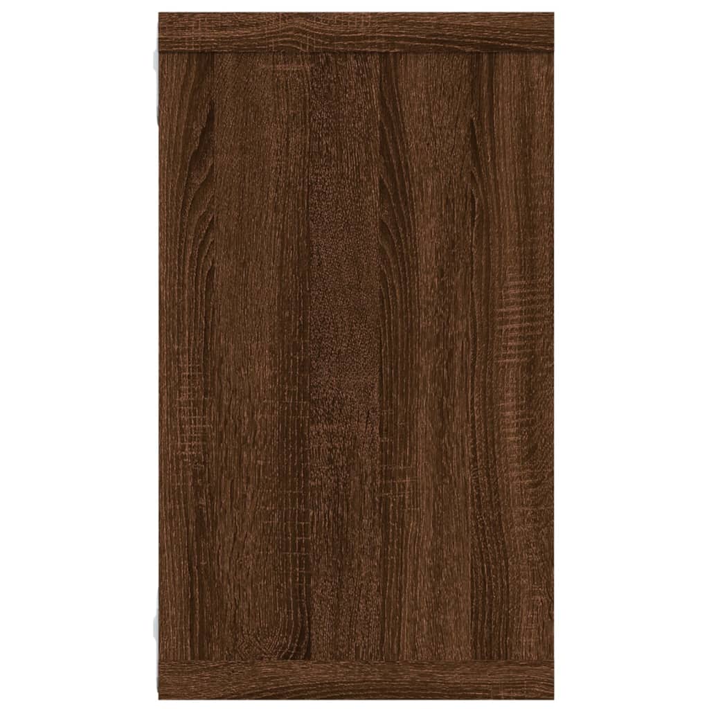 Étagères murales cubiques 4 pcs Chêne marron 80x15x26,5 cm