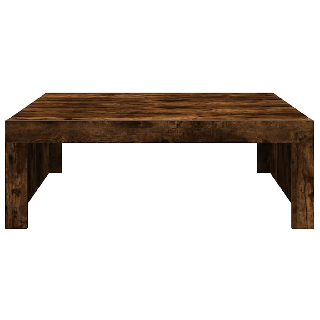 Table basse Chêne fumé 100x100x35 cm Bois d'ingénierie