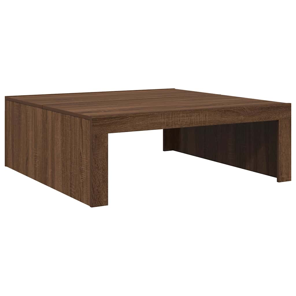 Table basse Chêne marron 100x100x35 cm Bois d'ingénierie