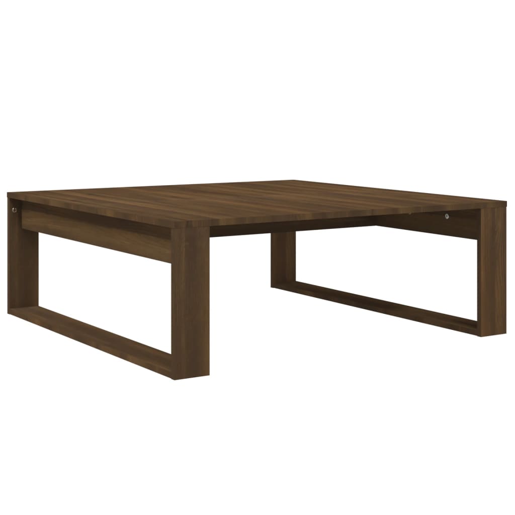 Table basse Chêne marron 100x100x35 cm Bois d'ingénierie